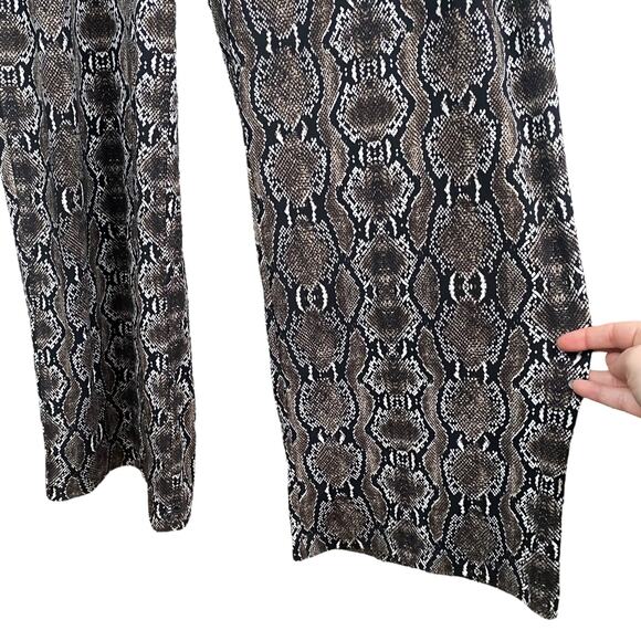 Calvin Klein Snakeskin Mob Wife Glam Drawstring Straight Leg Jumpsuit SZ 14 - Picture 5 of 14